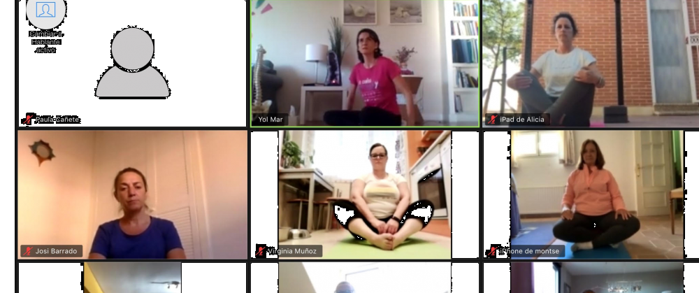 Taller de yoga, estiramientos y meditación online para asociados